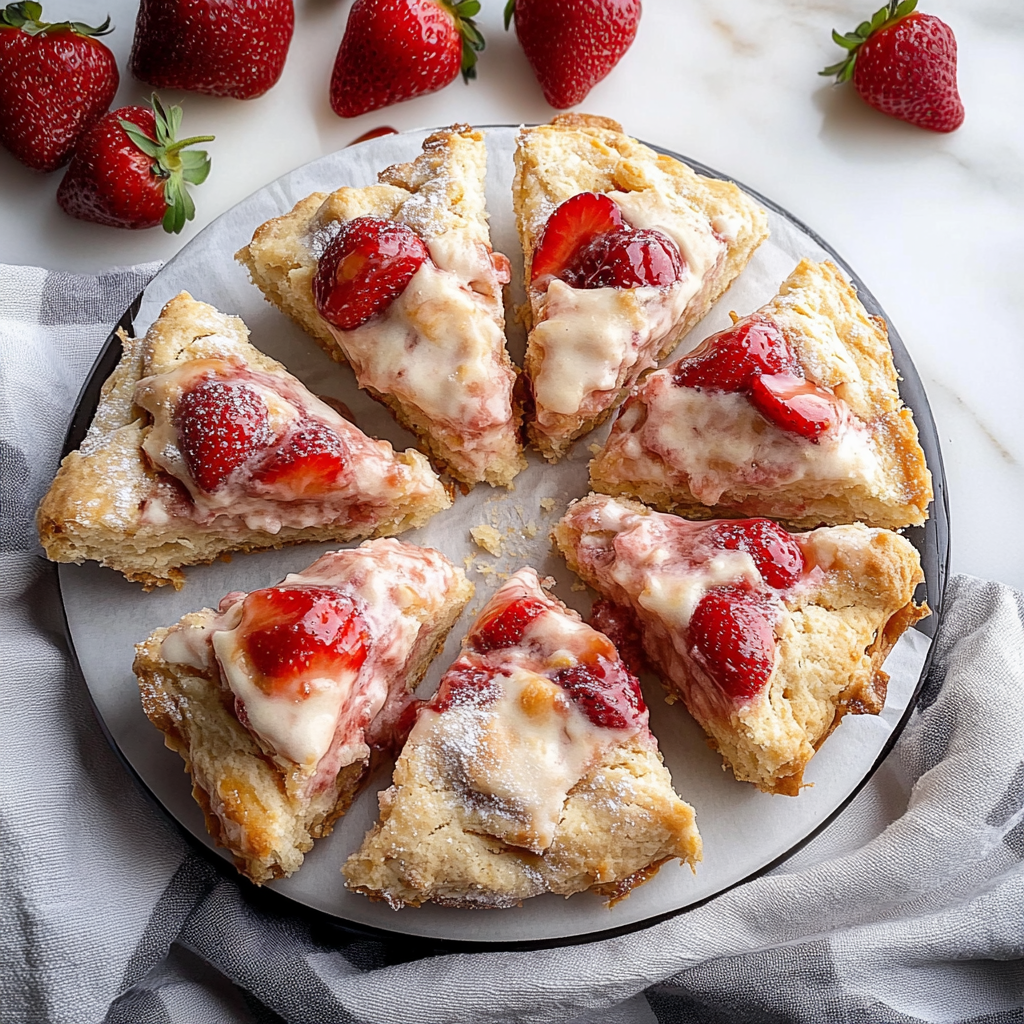 Recipe preparation for Strawberry Scones