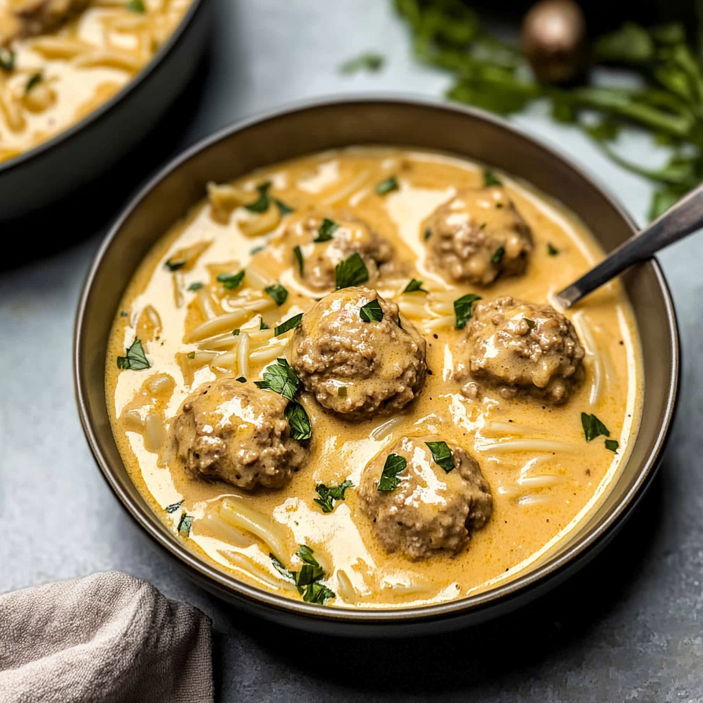 Recipe preparation for Swedish Meatball Soup