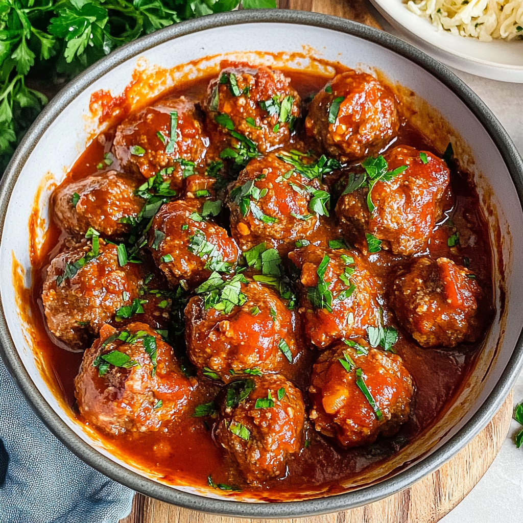 Recipe preparation for Porcupine Meatballs