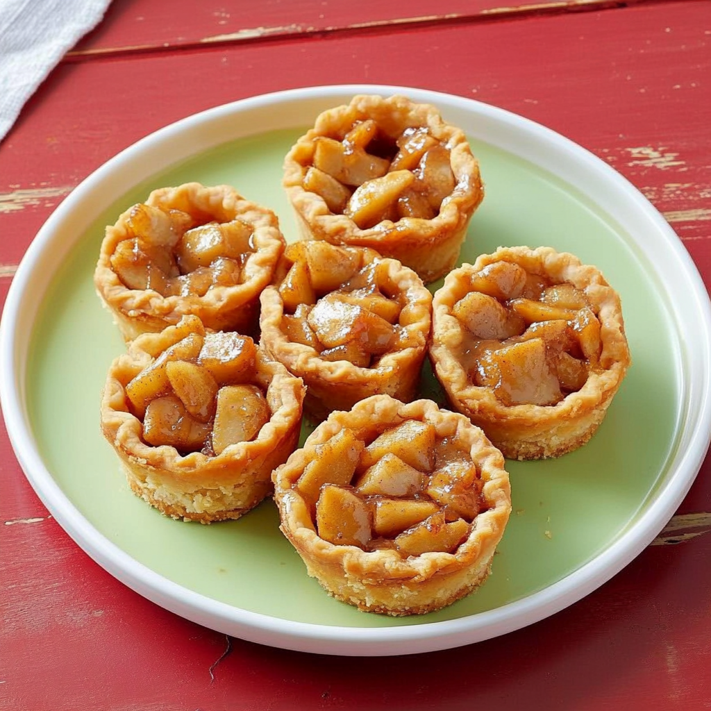 Recipe preparation for Mini Caramel Apple Pies