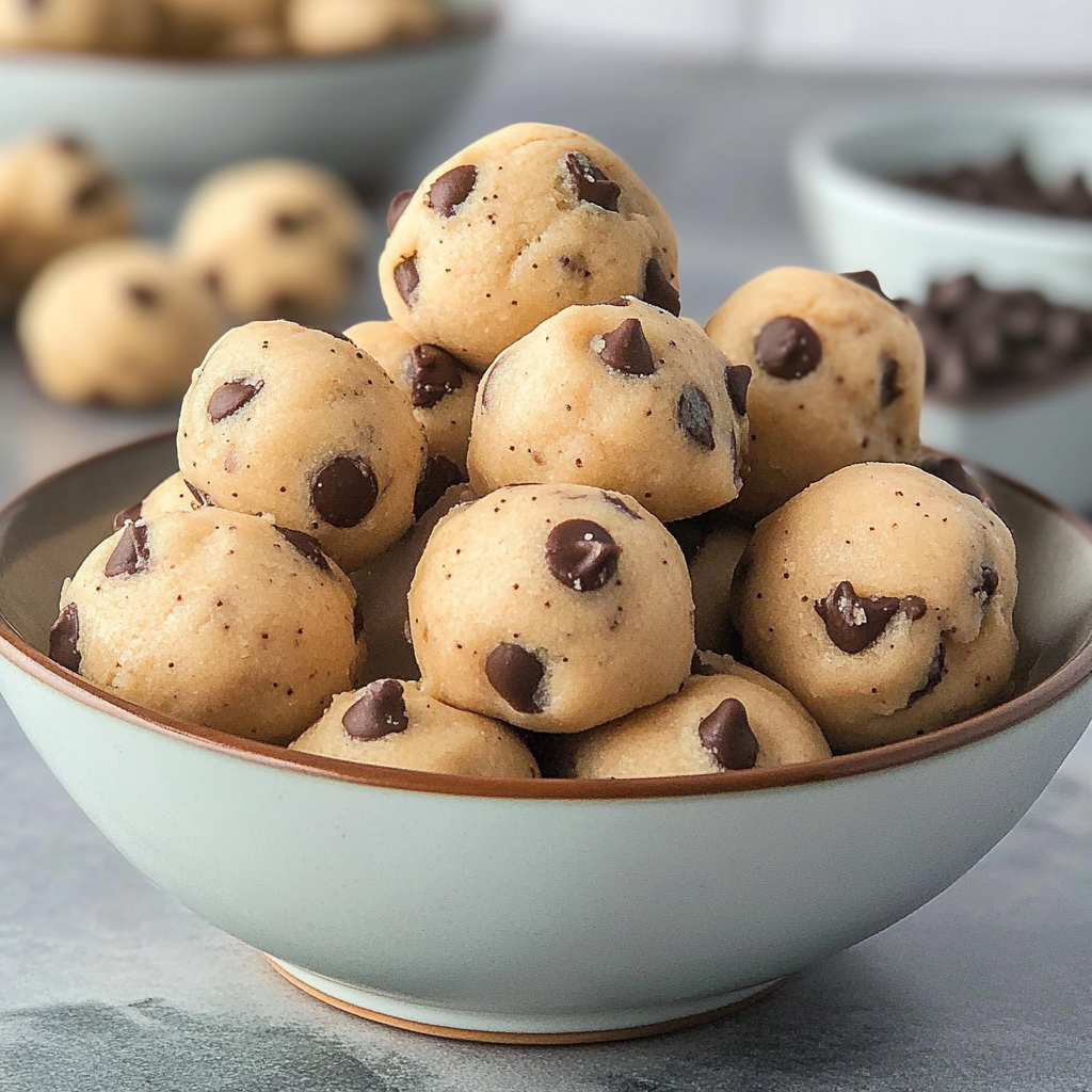 Recipe preparation for No-Bake Cookie Dough Bites