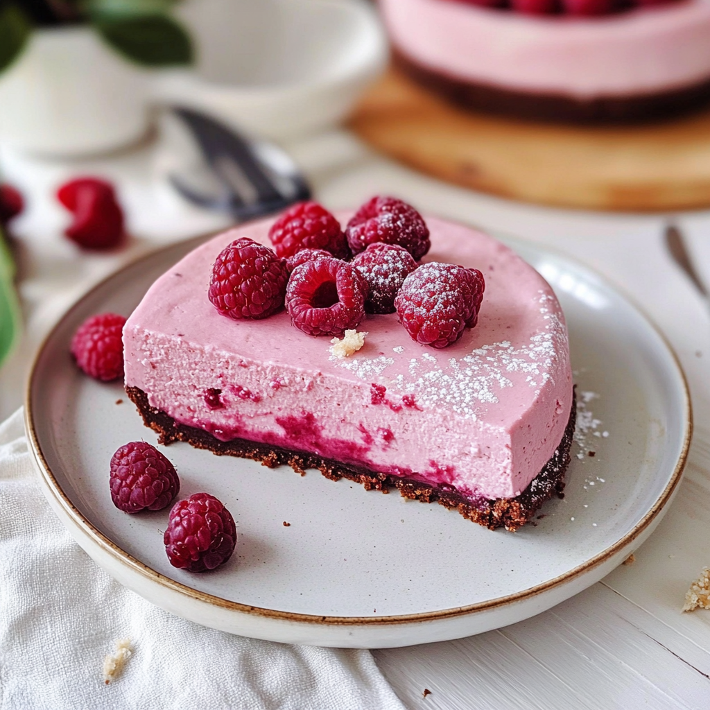 Recipe preparation for Pink Velvet Raspberry Cheesecake