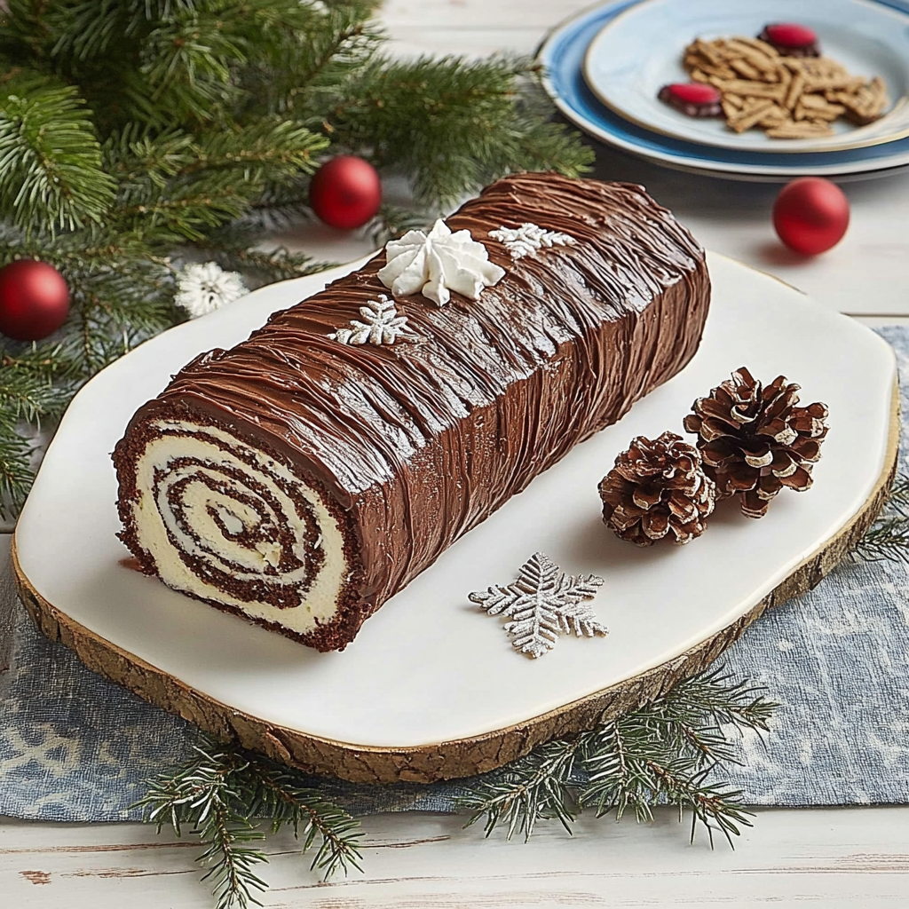 Recipe preparation for yule log cake