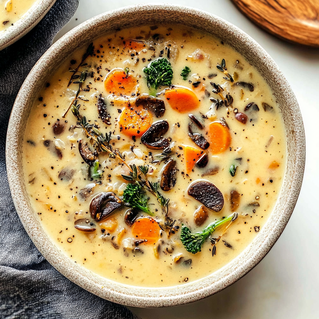 Recipe preparation for Cozy Autumn Wild Rice Soup