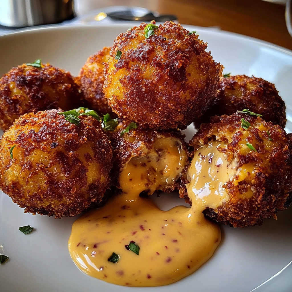 Recipe preparation for Reuben Balls with Spicy Thousand Island Dipping Sauce