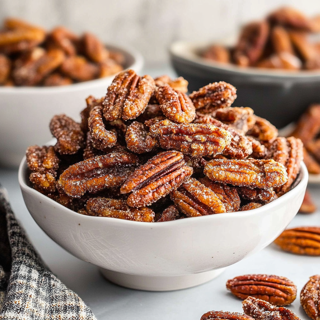 Recipe preparation for Holiday Spiced Candied Pecans