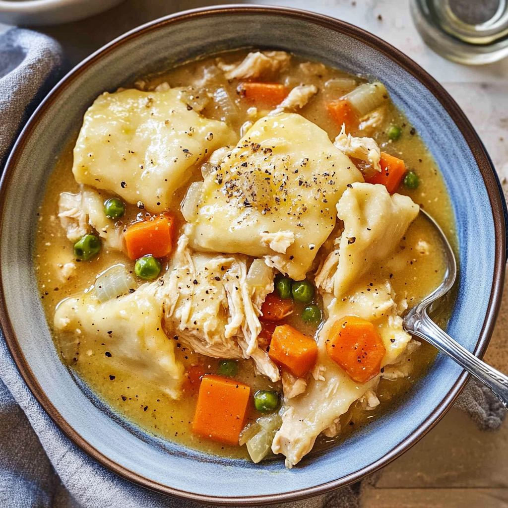 Recipe preparation for Slow Cooker Chicken and Dumplings