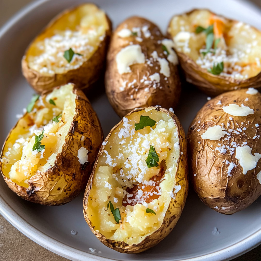 Recipe preparation for Instant Pot Baked Potatoes
