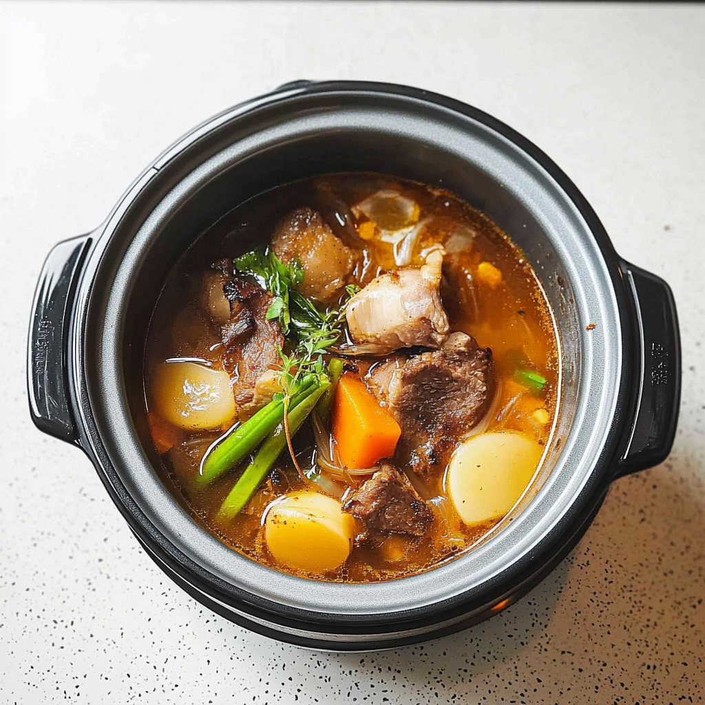 Recipe preparation for Instant Pot beef Bone Broth