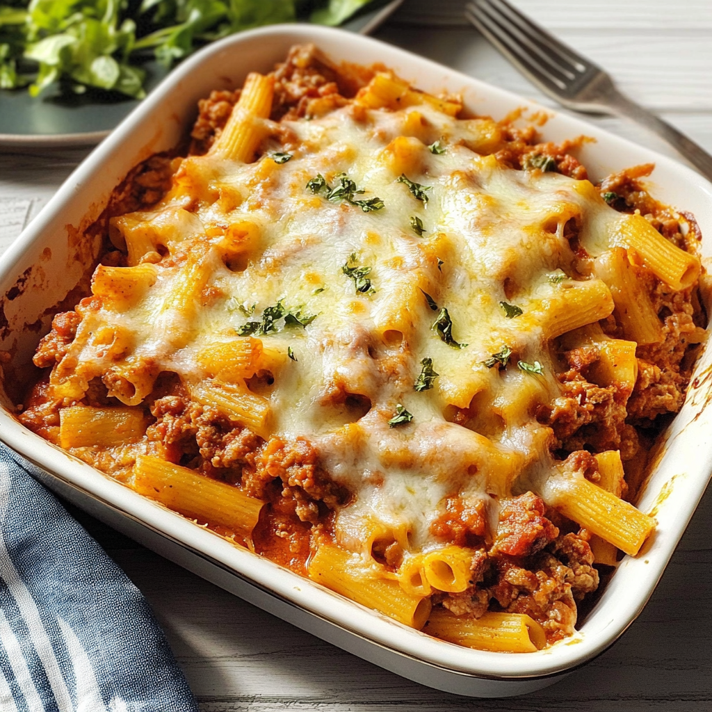 Recipe preparation for Baked Ziti
