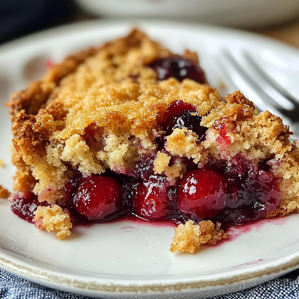 Recipe preparation for Cranberry Dump Cake