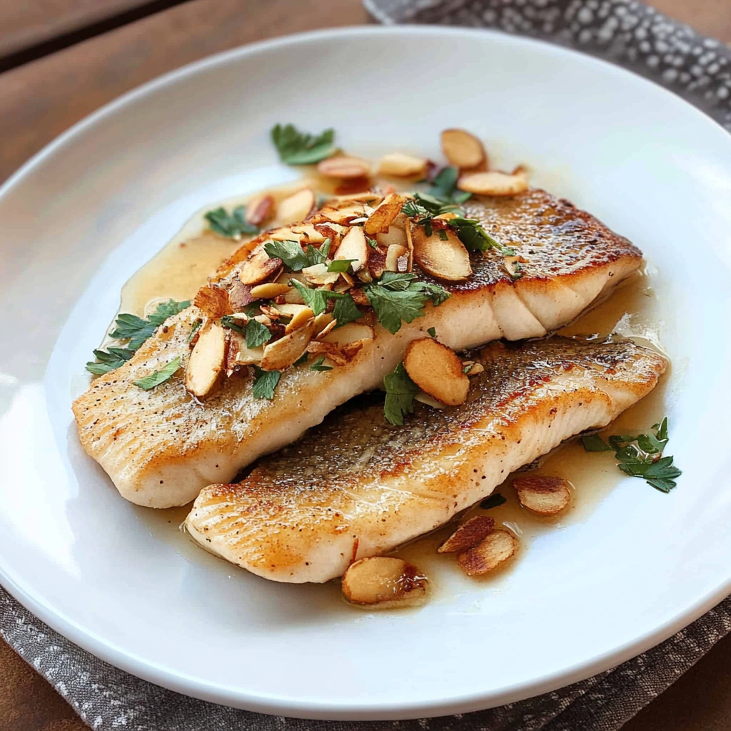 Recipe preparation for Fish Almondine