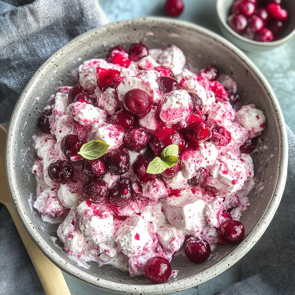 Recipe preparation for Cranberry Fluff Salad
