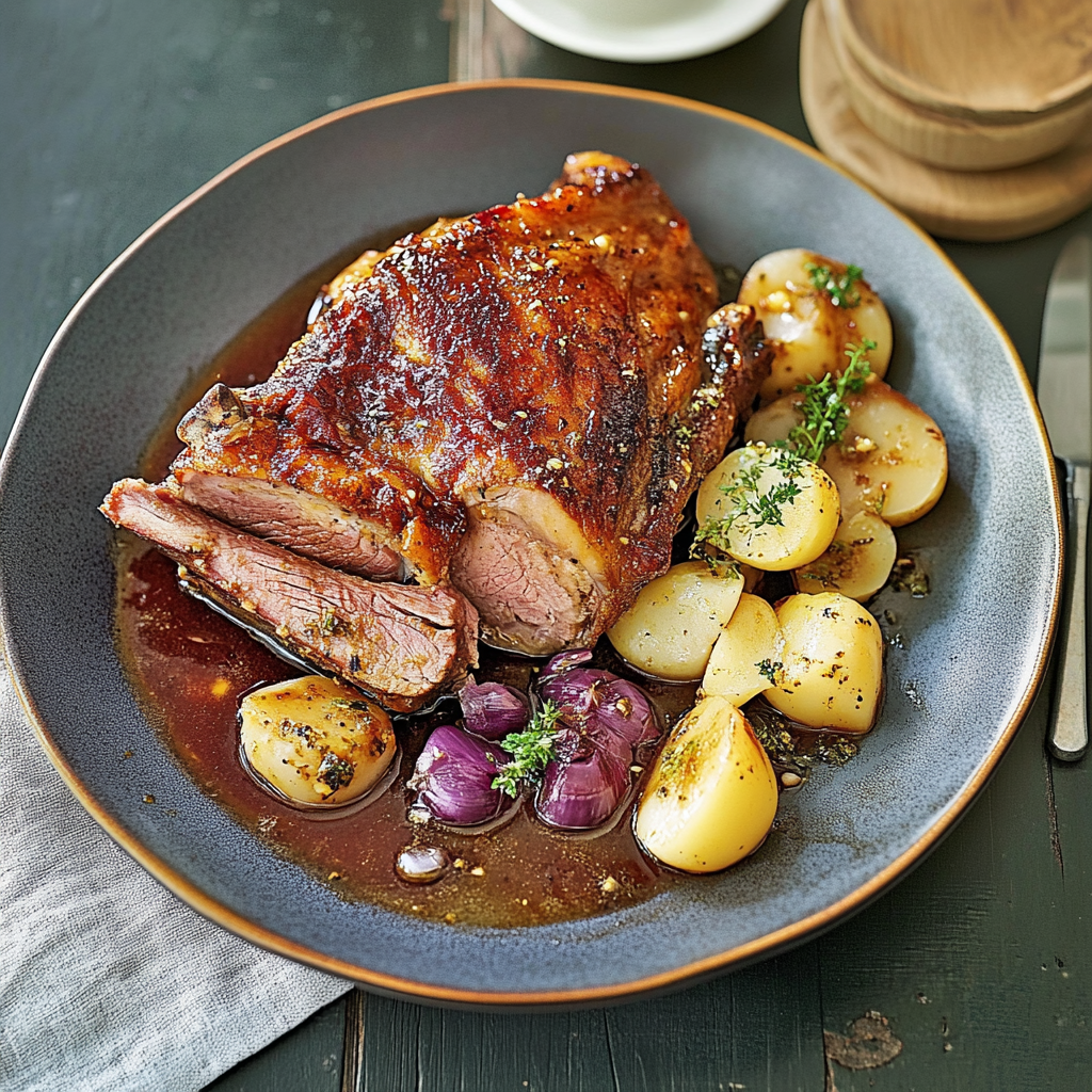 Recipe preparation for German pork roast