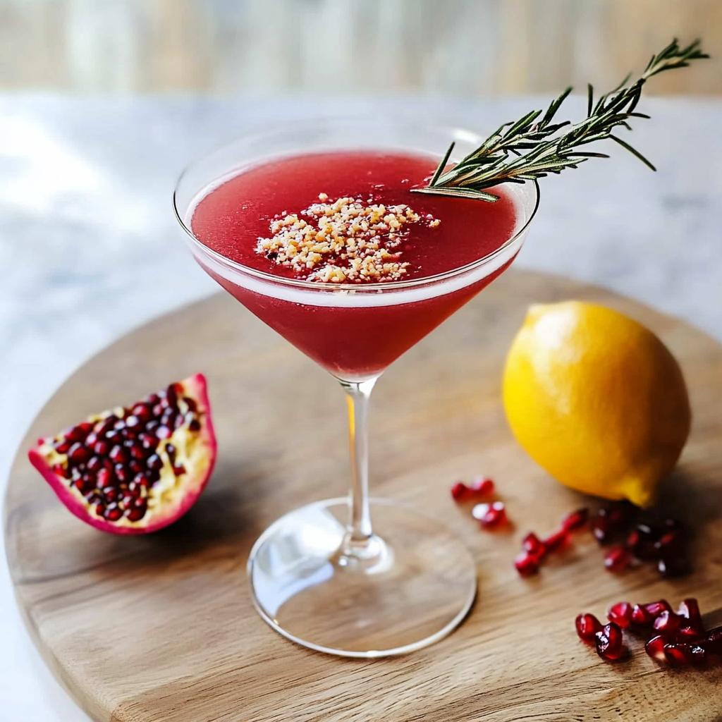 Recipe preparation for Pomegranate Martini Recipe with Vodka