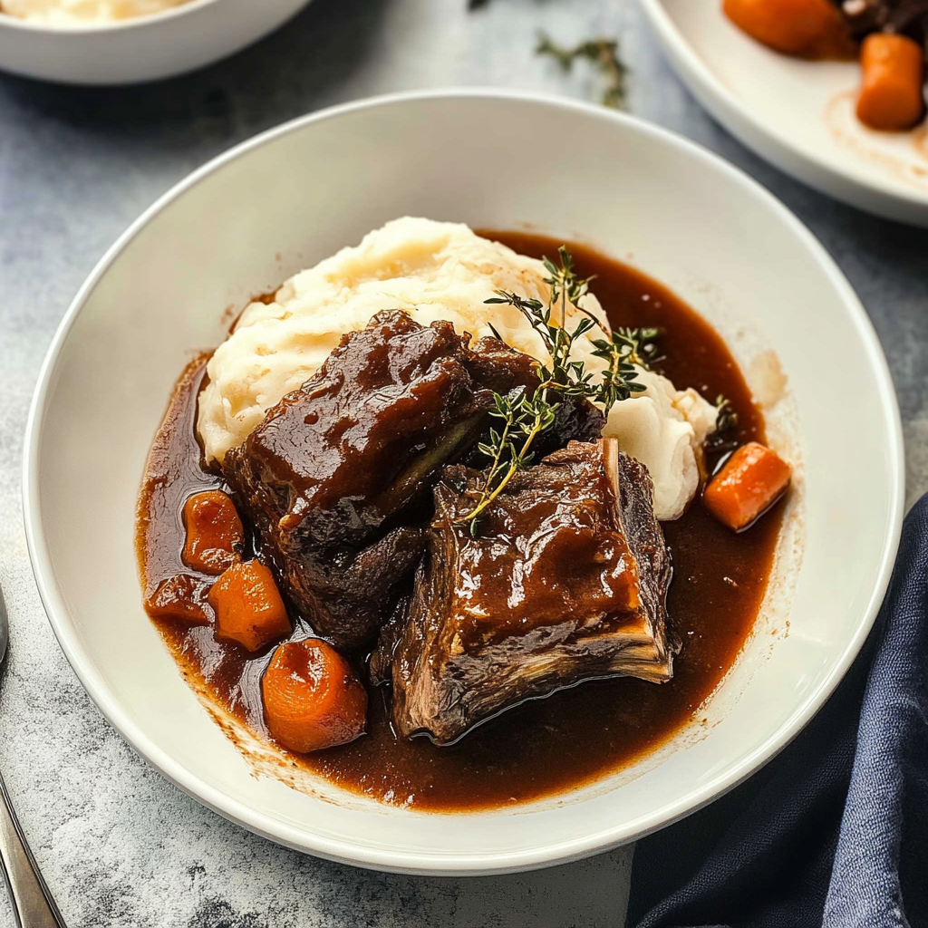 Recipe preparation for Red Wine Braised Short Ribs