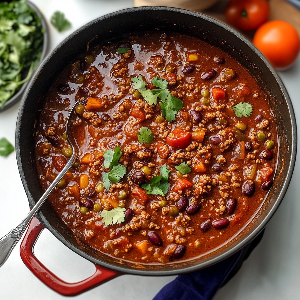 Recipe preparation for easy stovetop chili recipe