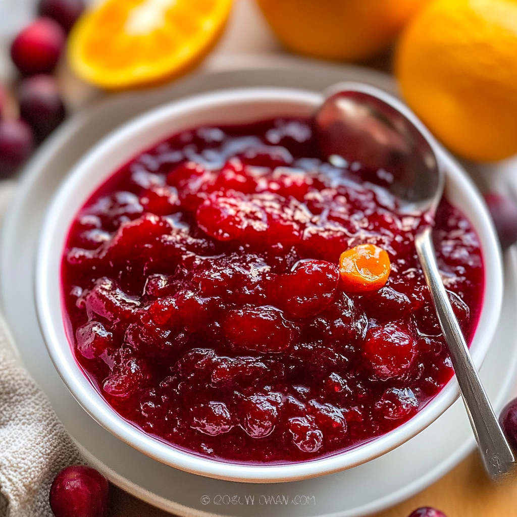 Recipe preparation for Homemade Cranberry Orange Sauce