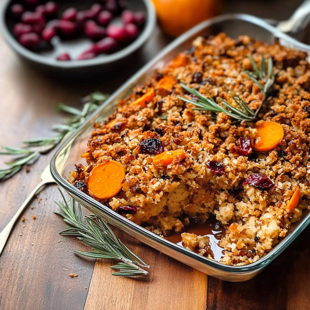 Recipe preparation for Sweet Potato Stuffing
