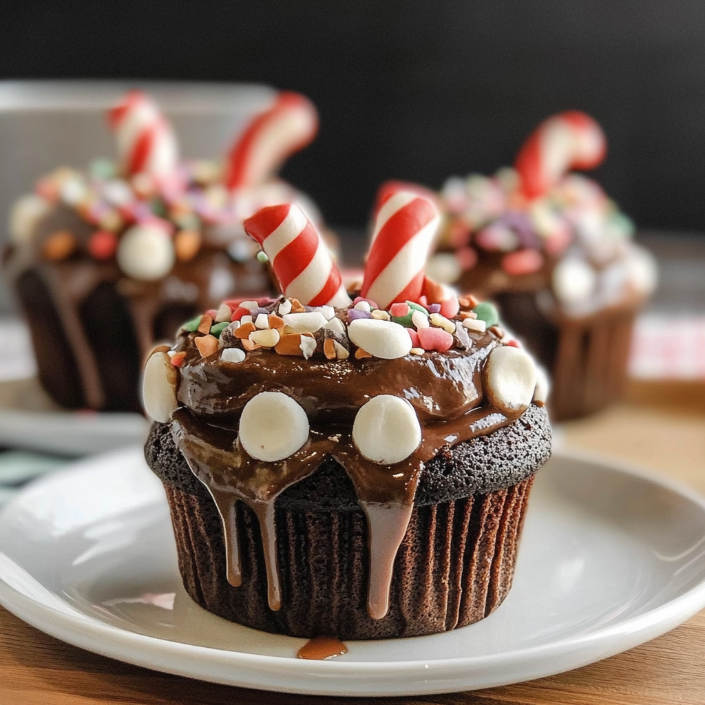 Recipe preparation for Hot Cocoa Cupcake Mugs