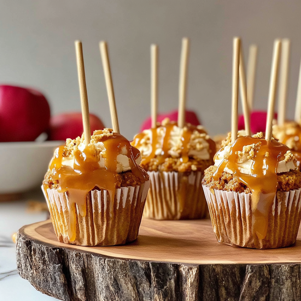 Recipe preparation for Caramel Apple Cupcakes