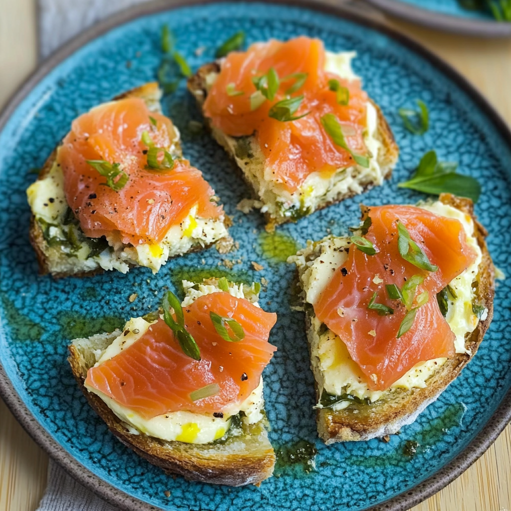 Recipe preparation for Smoked Salmon and Cream Cheese Breakfast Tarts