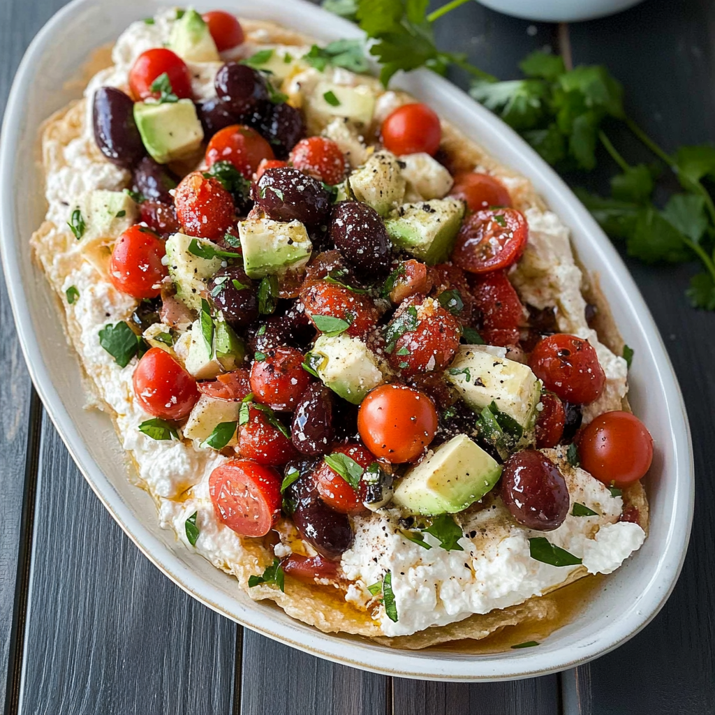 Recipe preparation for 5-layer Greek Dip