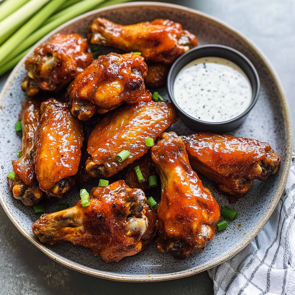 Recipe preparation for homemade baked chicken wings