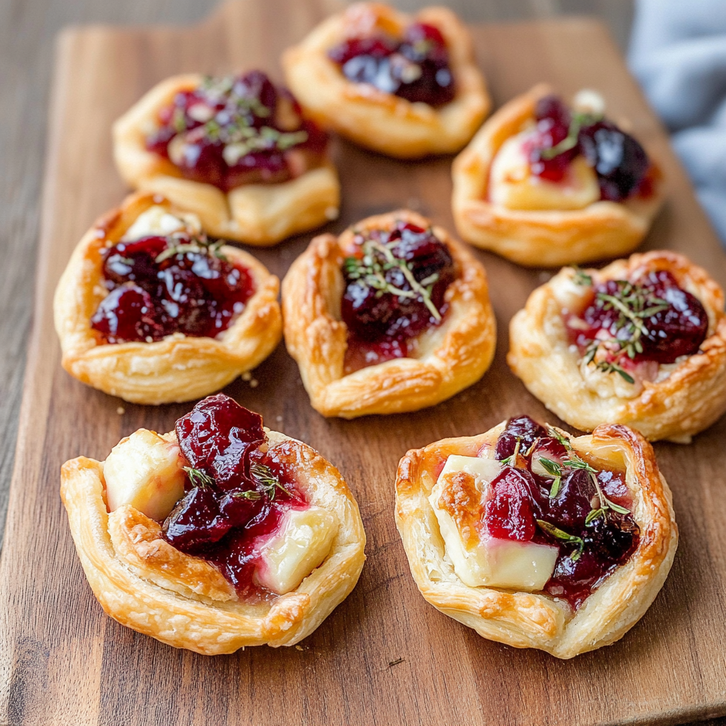 Recipe preparation for cranberry brie bites