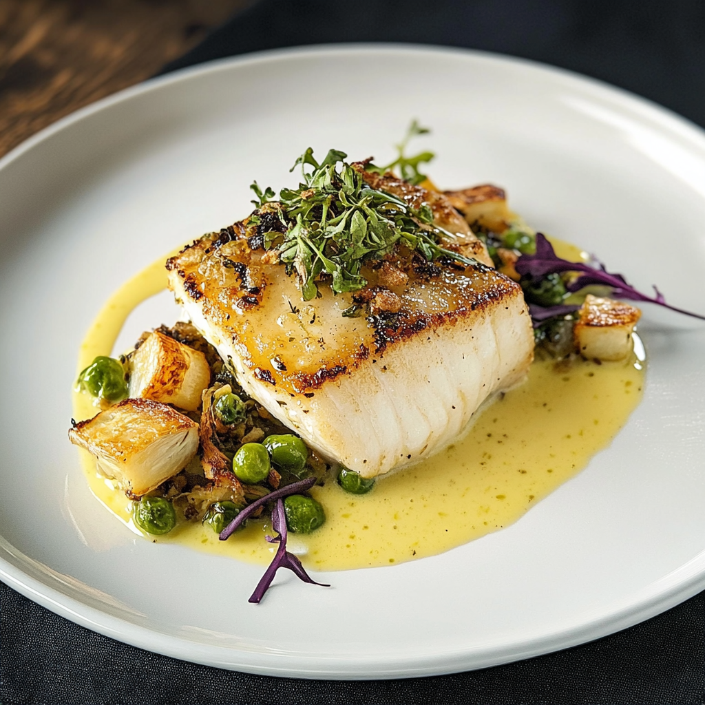 Recipe preparation for Herb-Crusted Cod with Creamy Parsnip Puree