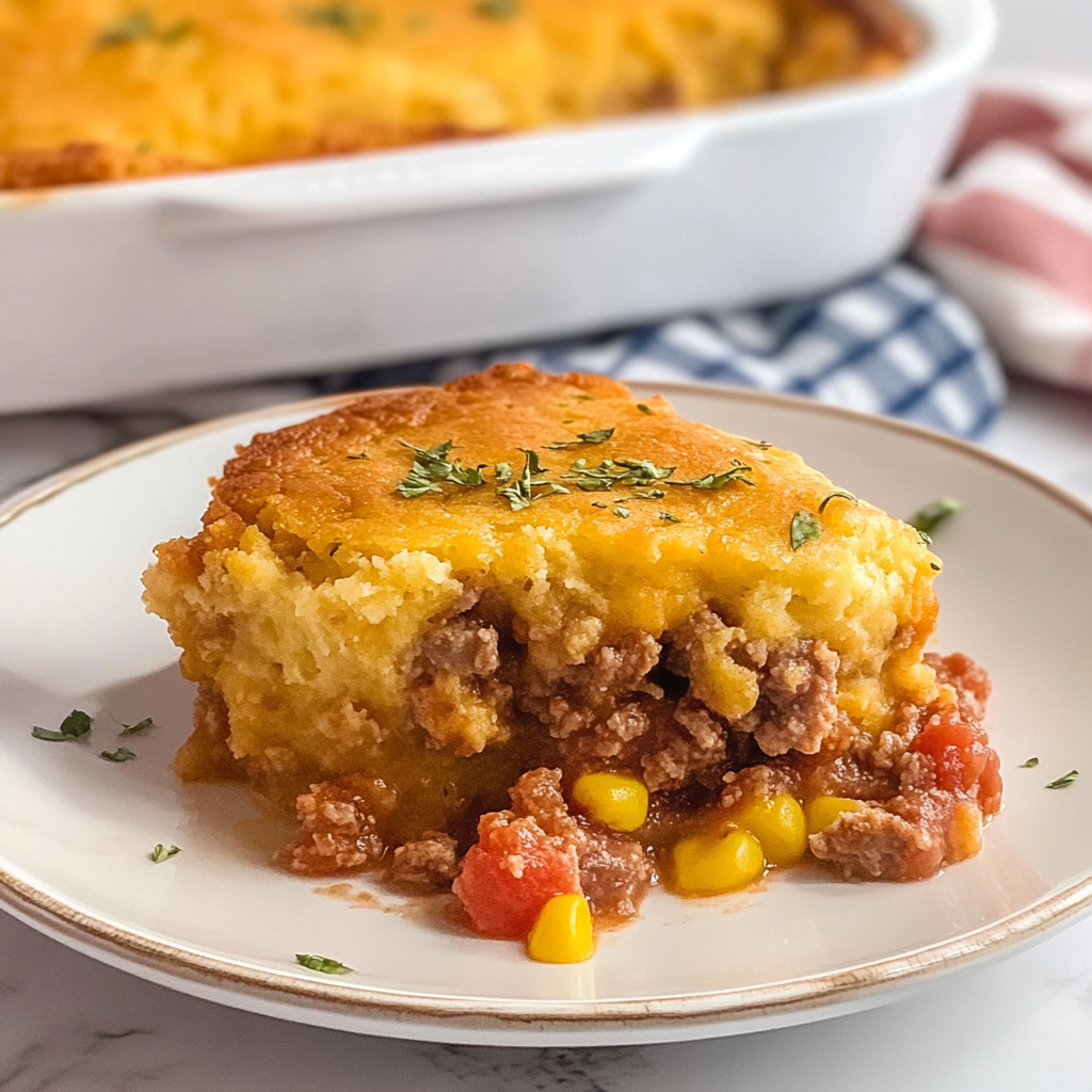 Recipe preparation for Cowboy Cornbread Casserole