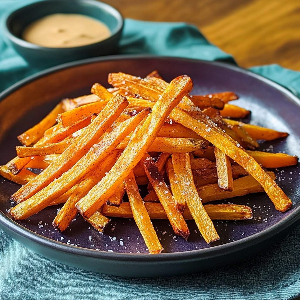 Recipe preparation for Butternut Squash Fries with Cinnamon Salt