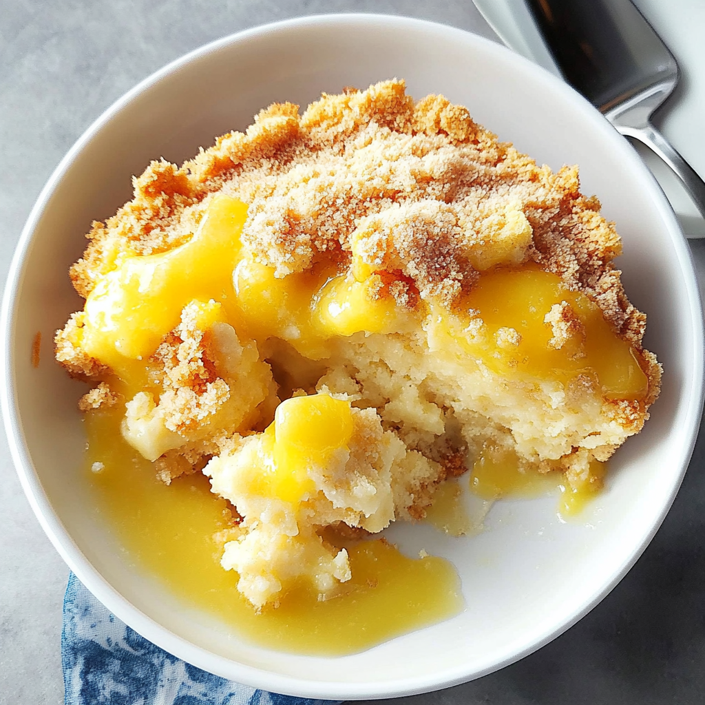 Recipe preparation for 5-Ingredient Lemon Dump Cake