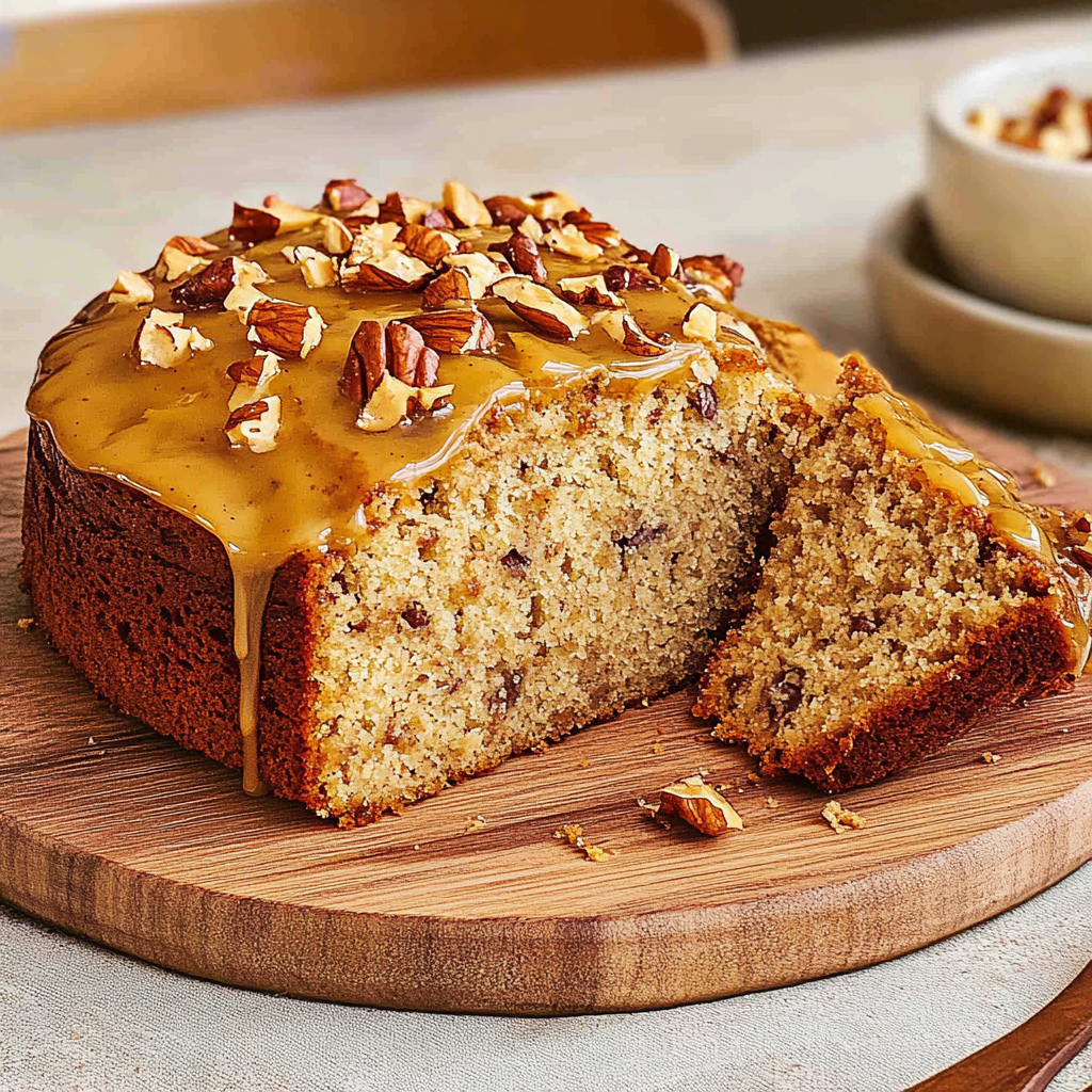 Recipe preparation for Banana Walnut Cake