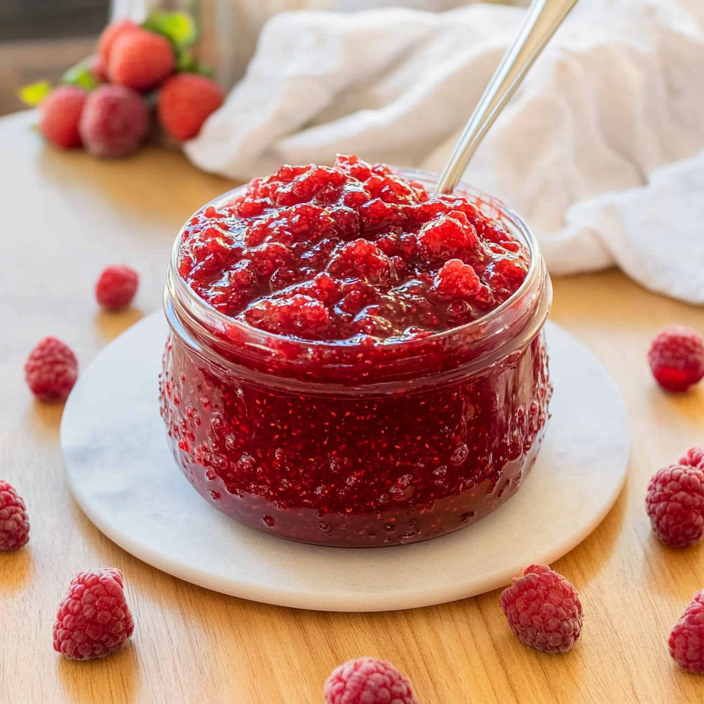 Recipe preparation for Instant Pot Raspberry Jam