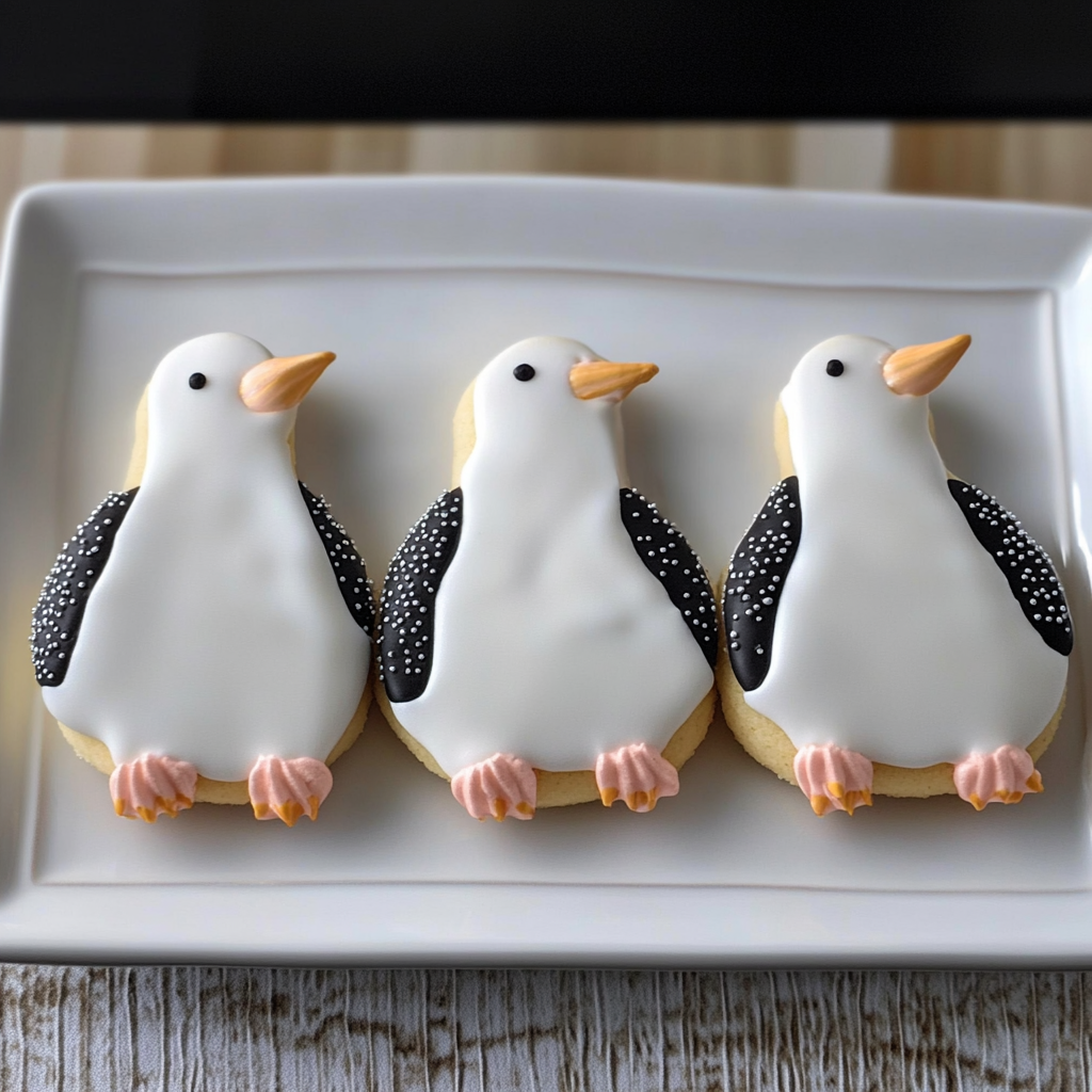 Recipe preparation for Penguin Sugar Cookie Pops