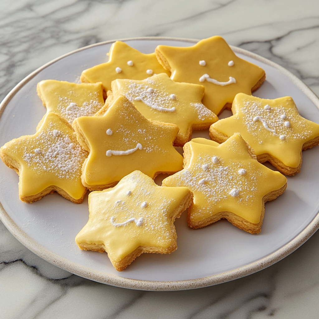 Recipe preparation for Star-Shaped Lemon Cookies