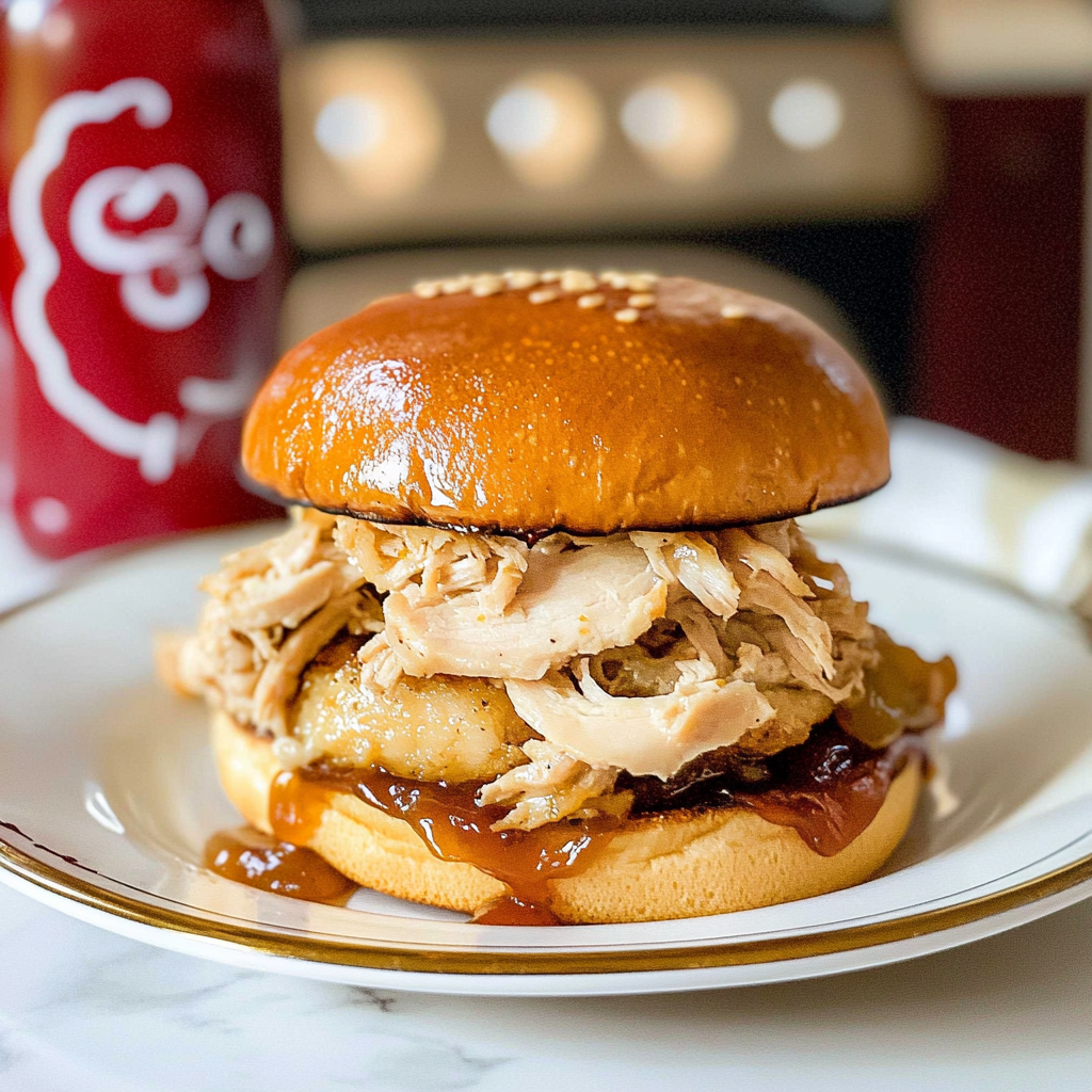Recipe preparation for Slow Cooker Apple Cider Pulled Chicken Sandwiches