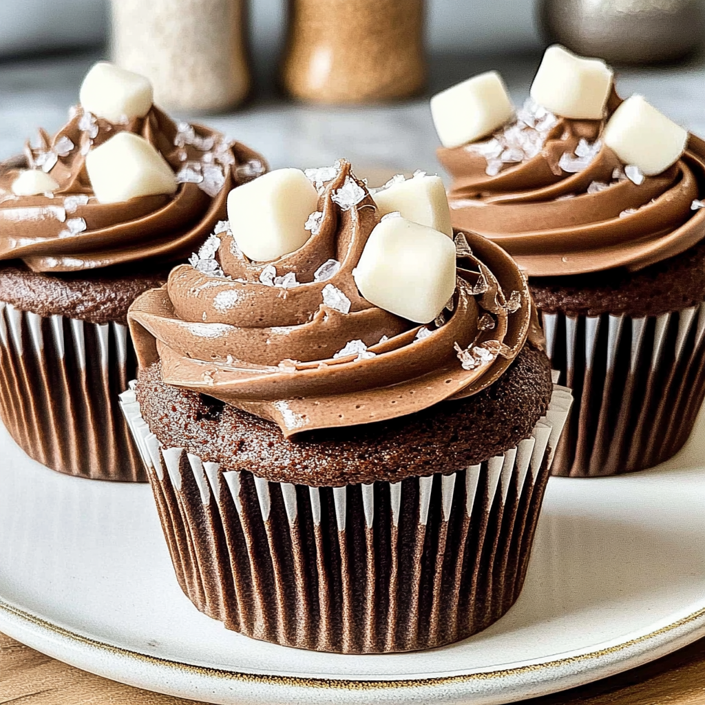 Recipe preparation for Hot Chocolate Cupcakes