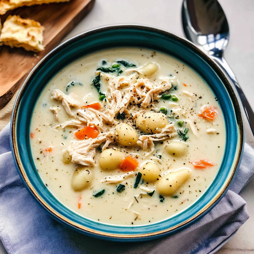Recipe preparation for Chicken Gnocchi Soup