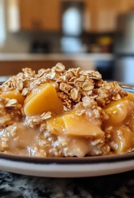 Overnight Peach Cobbler Oats