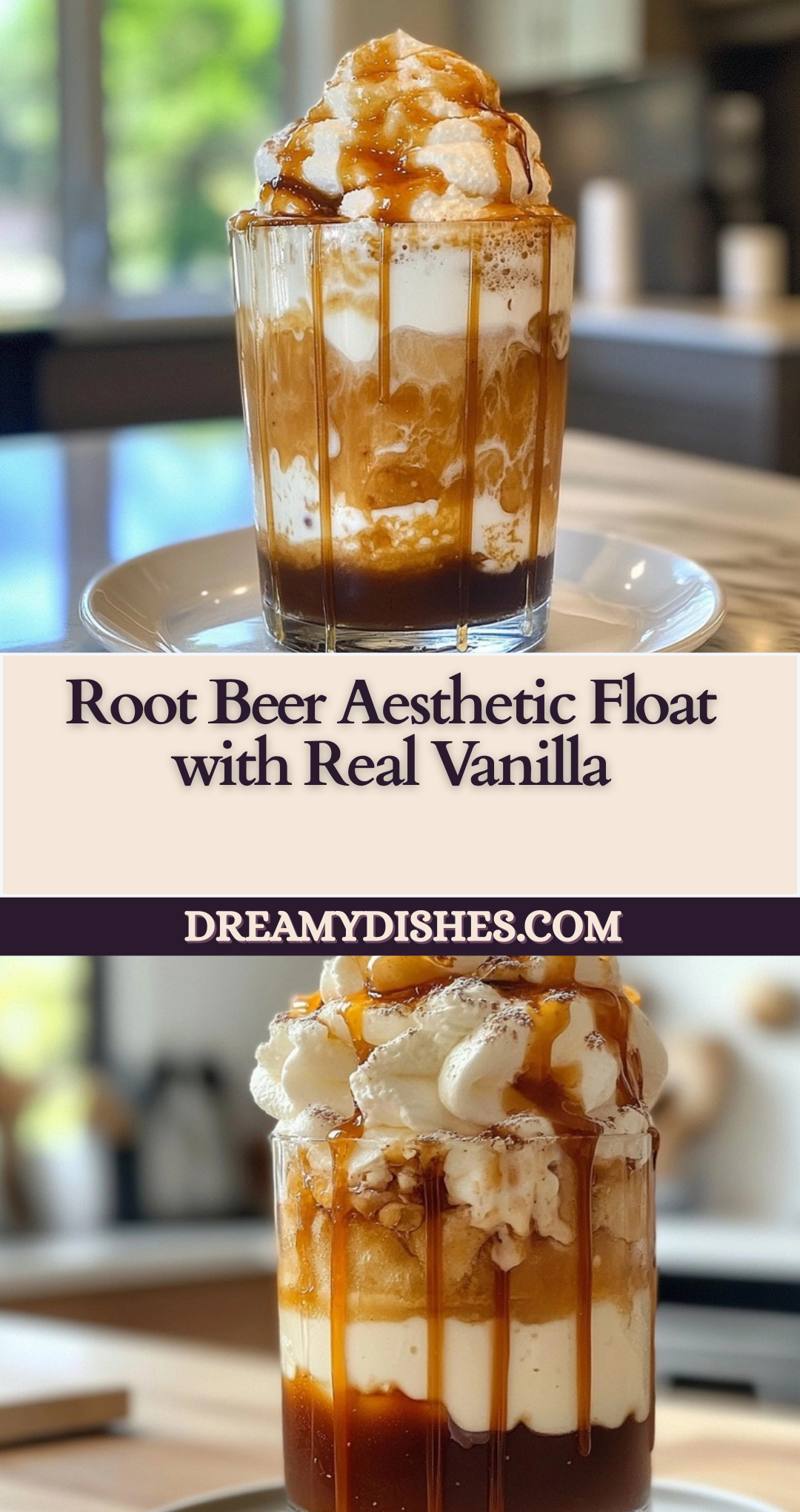 Root Beer Aesthetic Float with Real Vanilla
