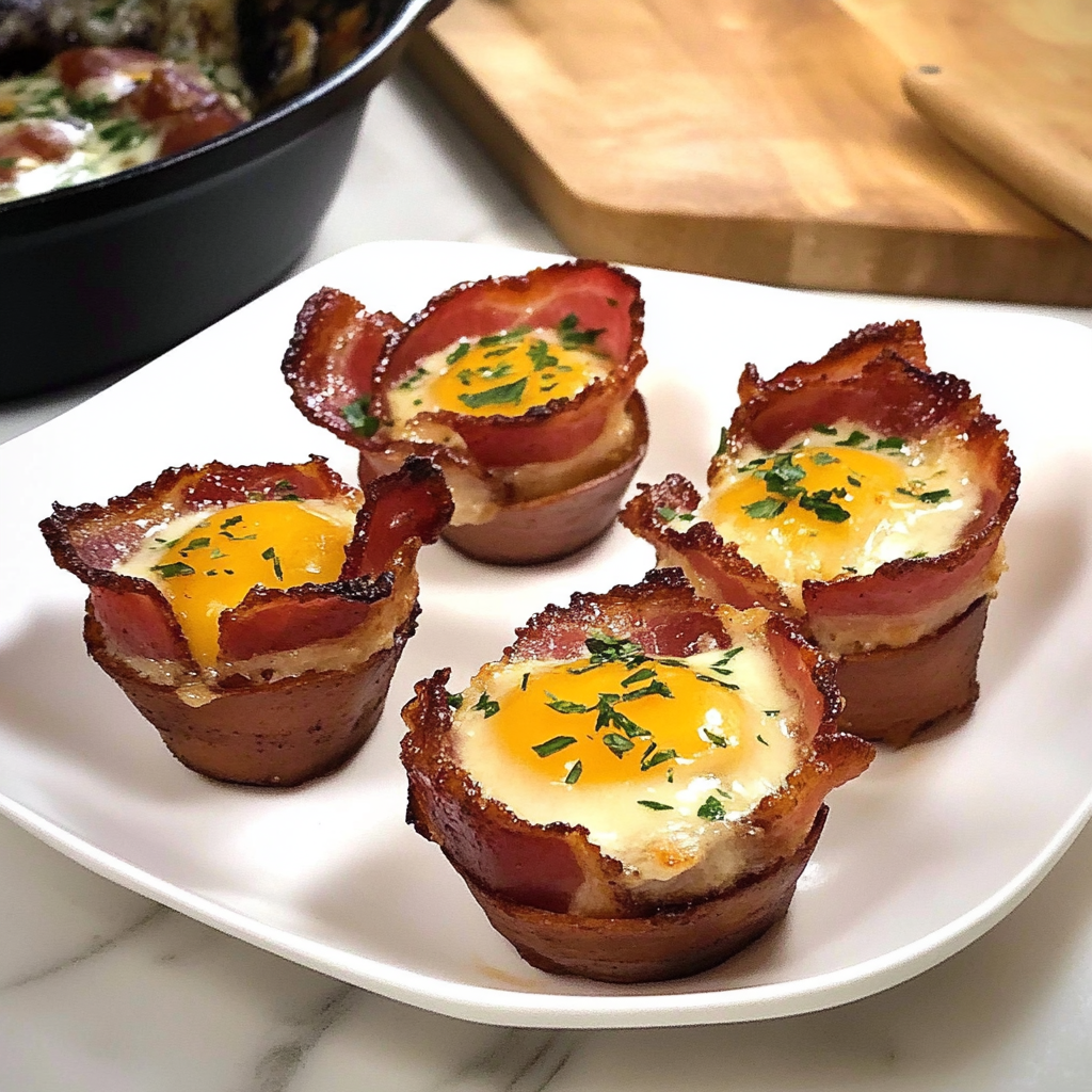 Recipe preparation for Turkey Bacon Cups