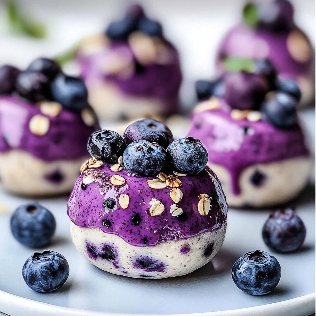Recipe preparation for Blueberry Cheesecake Protein Bites