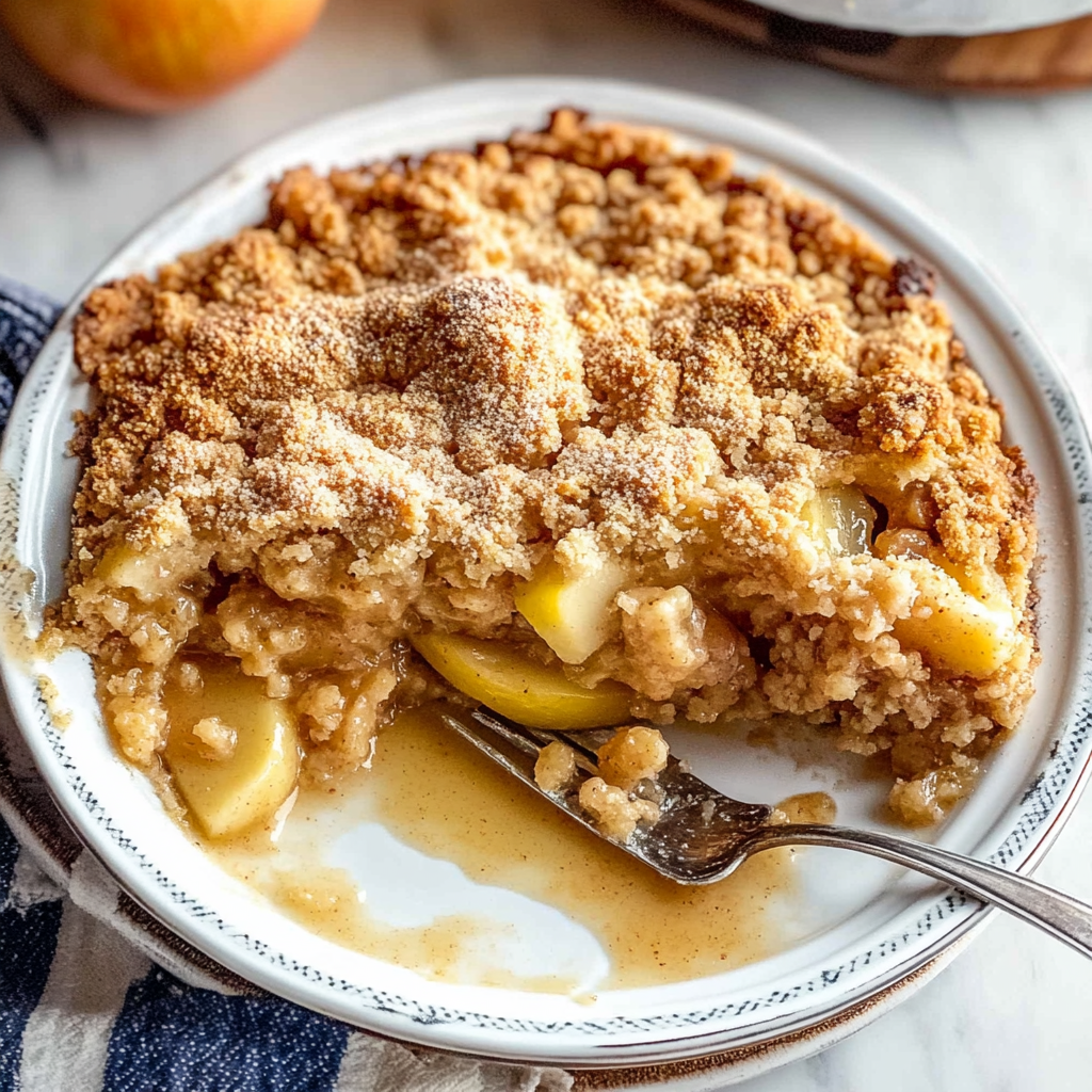 Recipe preparation for Warm Apple Cinnamon Crumble