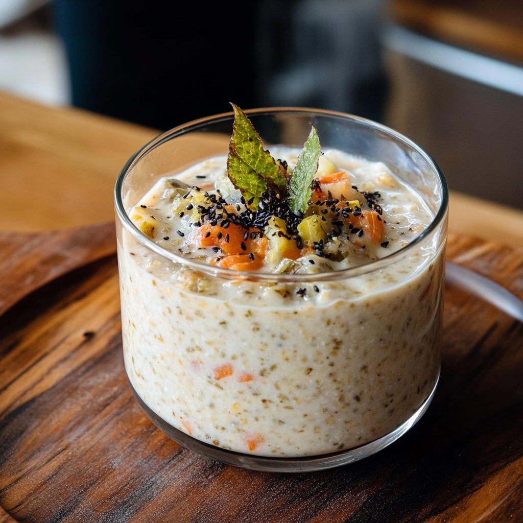 Recipe preparation for Spiced Indian Overnight Oats