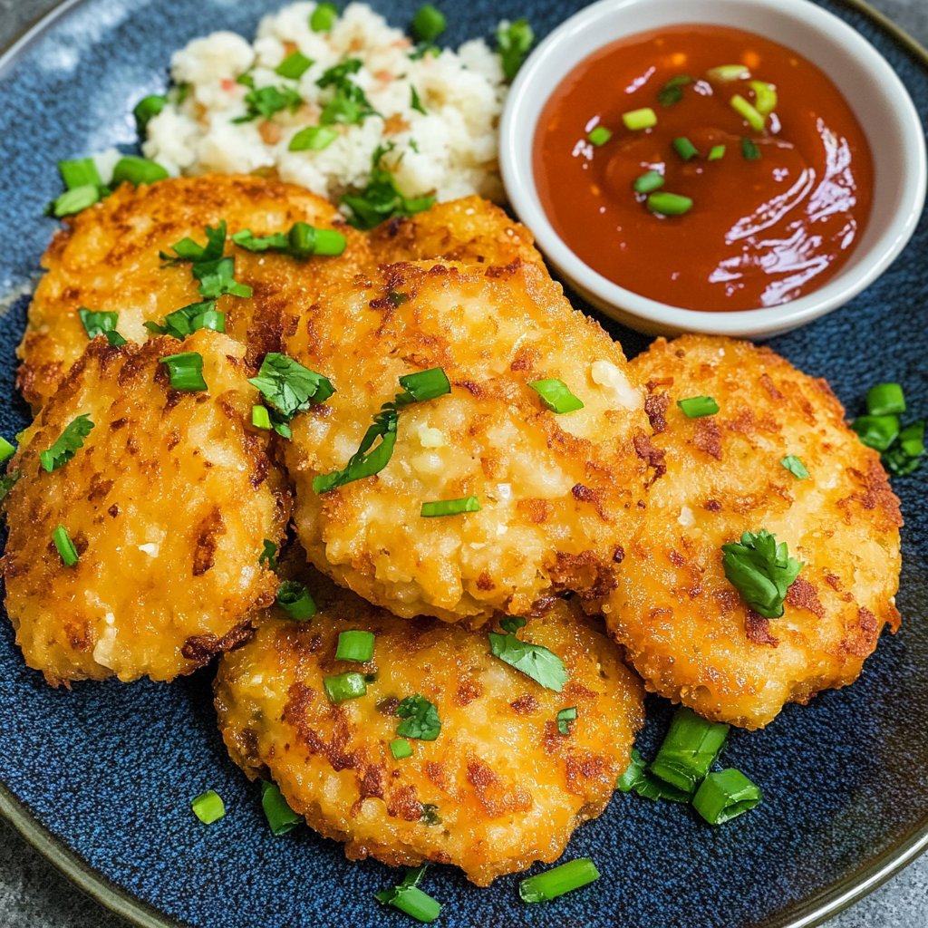 Recipe preparation for Crispy Cauliflower Hash Browns