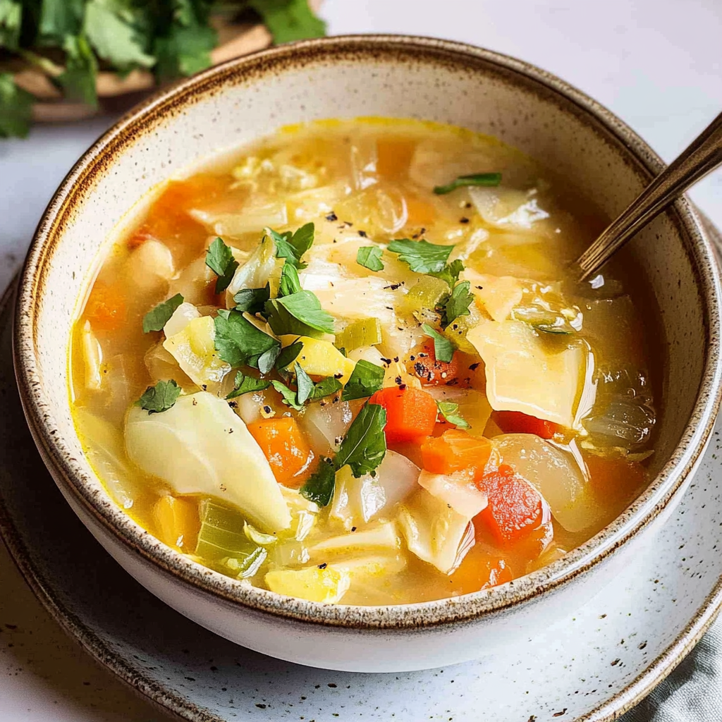 Recipe preparation for Cabbage Detox Soup