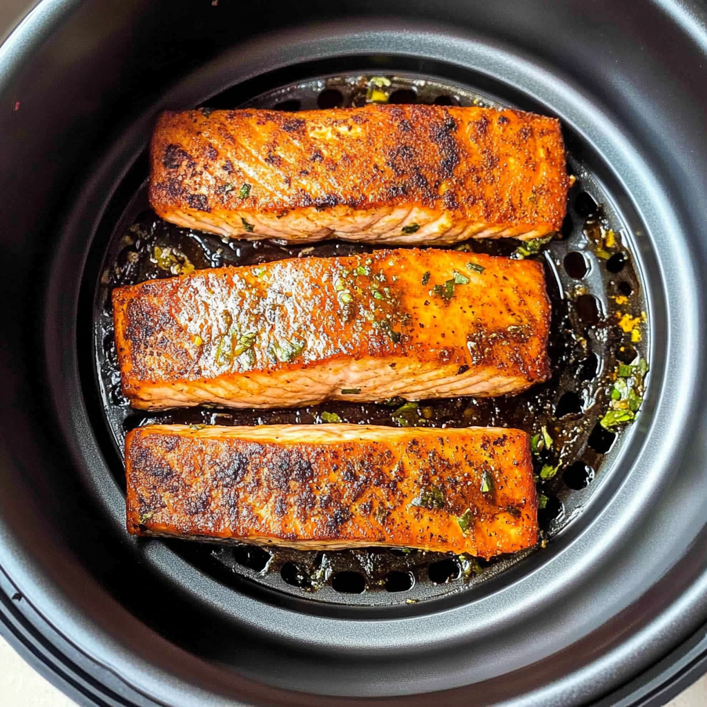 Recipe preparation for Air Fryer Salmon
