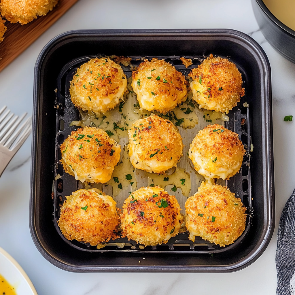 Recipe preparation for Lobster Mac Cheese Bites